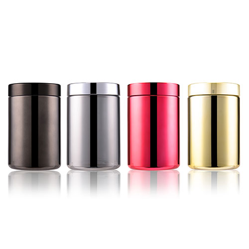 Chrome Plastic Canister