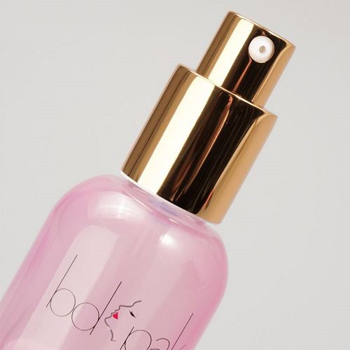 Pink Round Glass Bottle
