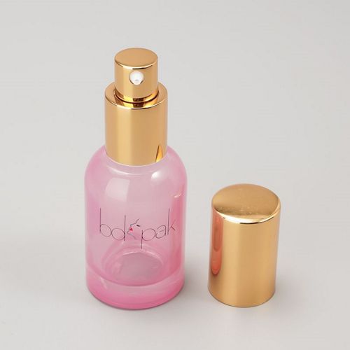 Pink Round Glass Bottle