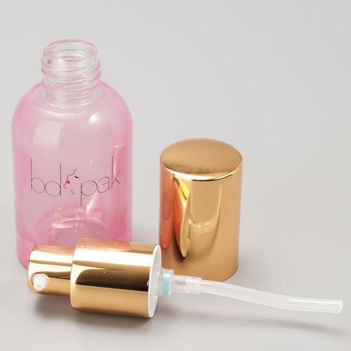 Pink Round Glass Bottle