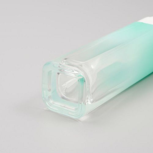 Square Glass Pump Bottle with Dip Tube