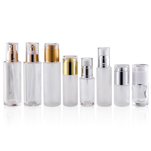 Clear & Frosted Glass Bottle