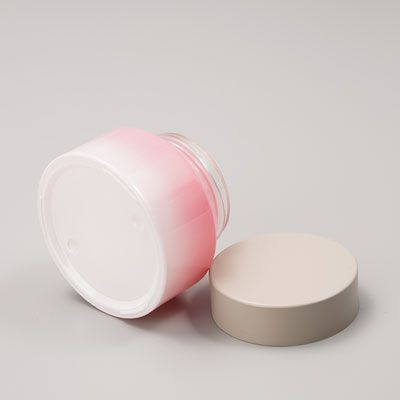 Pink Glass Cream Jar