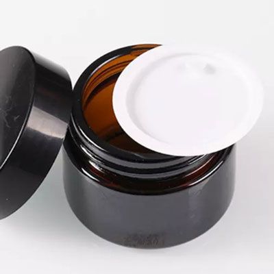 Frosted Glass Cream Jar
