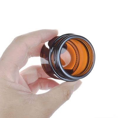 Frosted Glass Cream Jar