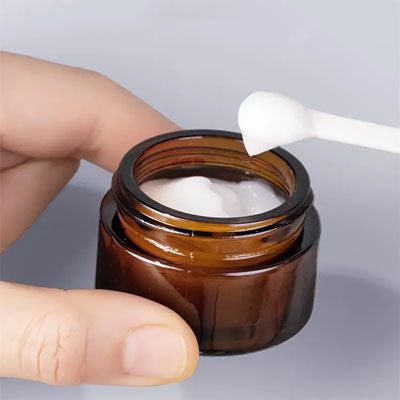 Frosted Glass Cream Jar