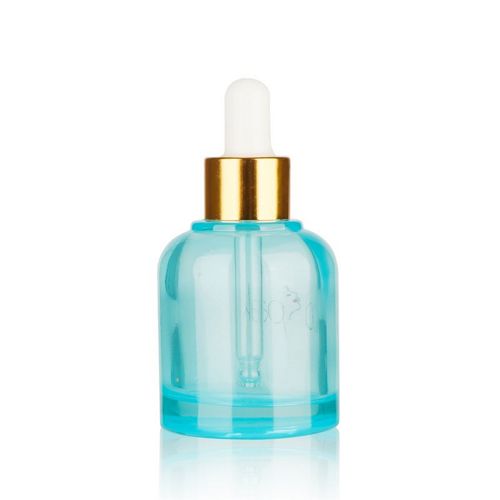 Blue Round Dropper Bottle