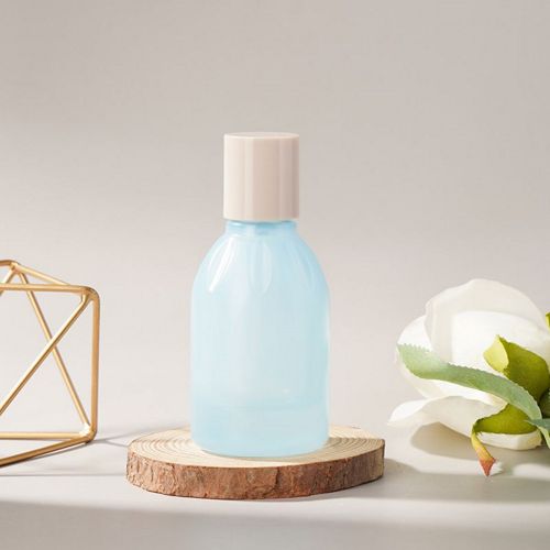 Blue Oval Perfume Bottle