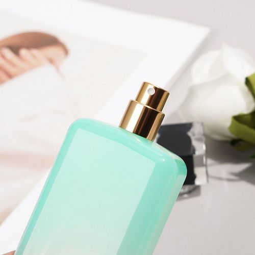 Green Rectangle Perfume Bottle